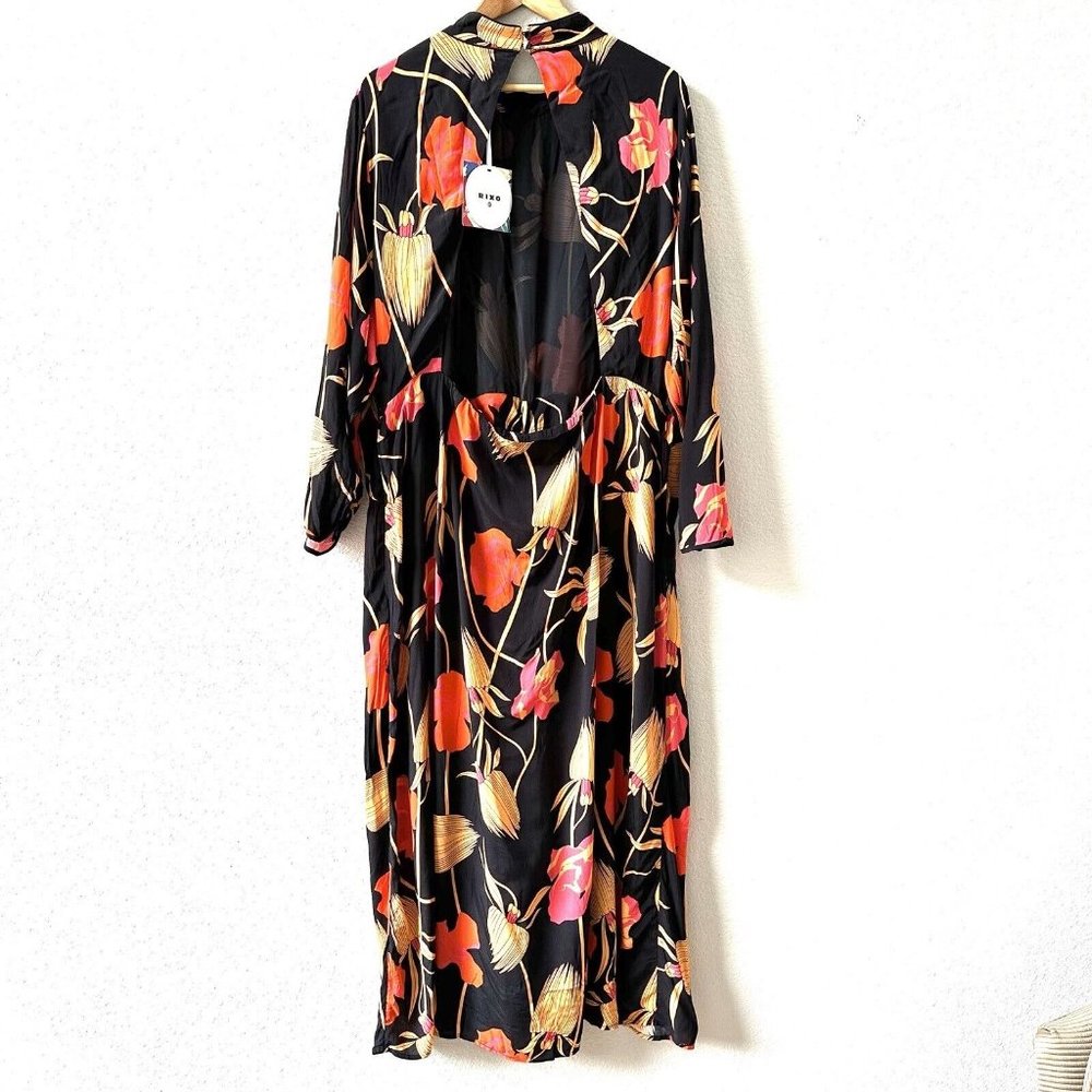 RIXO x Target Floral Open Back Cascade Ruffle Dress Size 24/26W - Picture 7 of 8